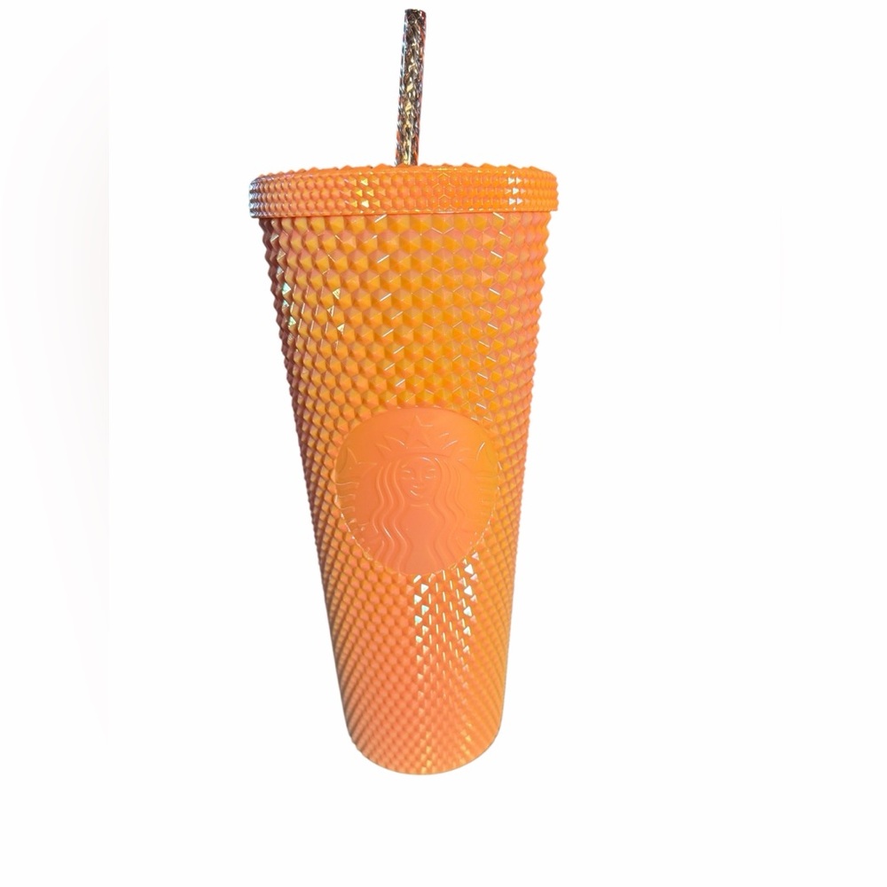 *NEW* Starbucks Pink/Coral Studded Tumbler